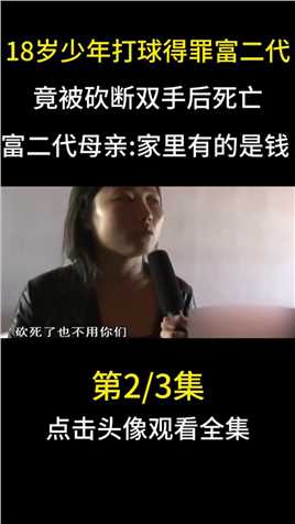 18岁少年打球得罪富二代,竟被砍断双手身亡,其母叫嚣公安局长她都能摆平#篮球#富二代#法律#高中生 (2)