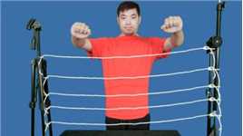 魔术教学：双手一拉绳子穿过身体，很多人还不会，快学学